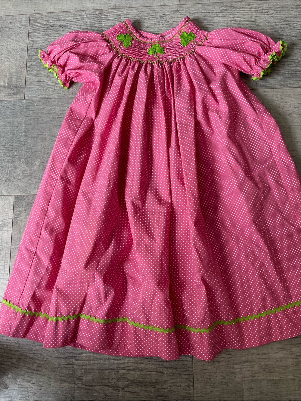 Southern Tots Smocked St. Patty’s Dress